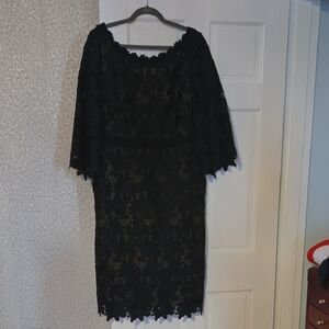 Elegant Black Lace Dress